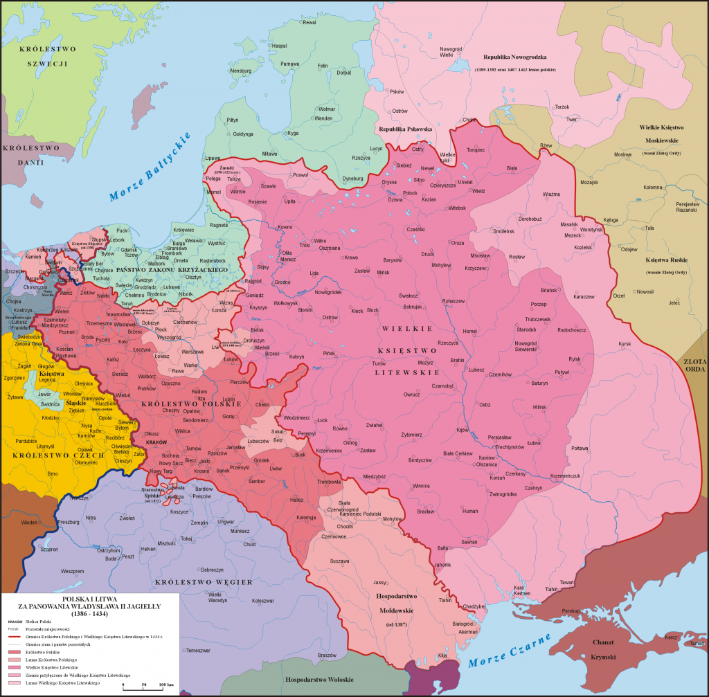 polska mapa XIV-XV w.