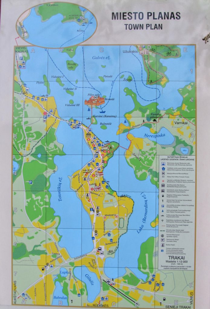 Troki - Plan miasta